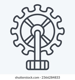 Icon Gear Wheel related to Bicycle symbol. line style. simple design editable. simple illustration