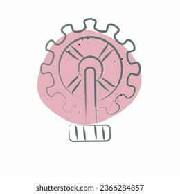 Icon Gear Wheel related to Bicycle symbol. Color Spot Style. simple design editable. simple illustration