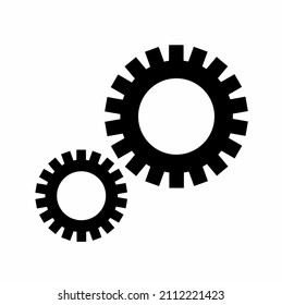 icon gear with white background