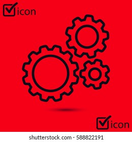 Icon of gears.The development and management of business processes.