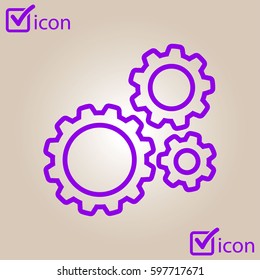 Icon of gears.The development and management of business processes.