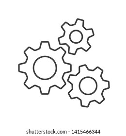 Icon of gears. Flat style
