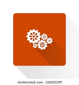 Icon of gears. Flat style. 