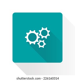 Icon of gears. Flat style. 