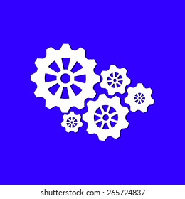 Icon of gears. Flat style. 