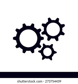 Icon of gears. Flat style. 