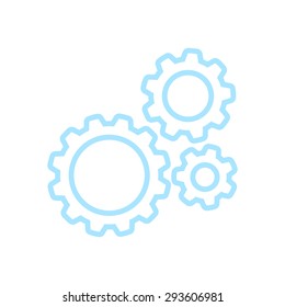 Icon of gears. Flat style. 