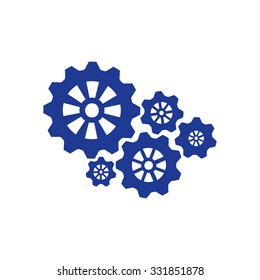 Icon of gears. Flat style. 
