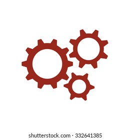 Icon of gears. Flat style. 