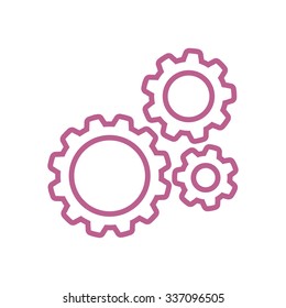 Icon of gears. Flat style. 
