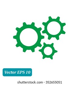 Icon of gears. Flat style. 