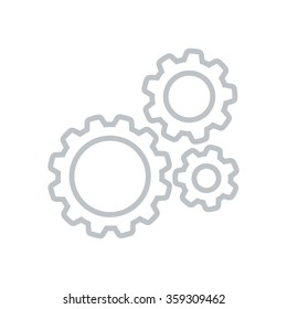 Icon of gears. Flat style. 