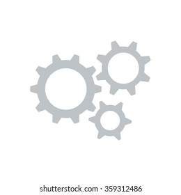 Icon of gears. Flat style. 