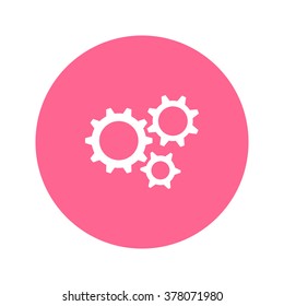 Icon of gears. Flat style. 
