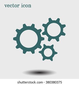 Icon of gears. Flat style. 
