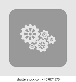 Icon of gears. Flat style. 