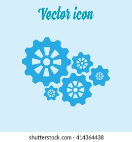 Icon of gears. Flat style. 