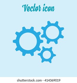 Icon of gears. Flat style. 