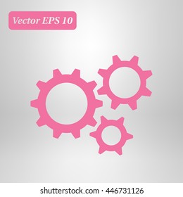 Icon of gears. Flat style. 