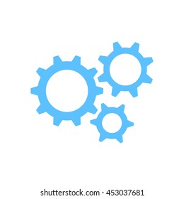 Icon of gears. Flat style. 