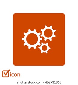 Icon of gears. Flat style. 