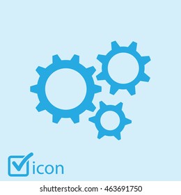Icon of gears. Flat style. 