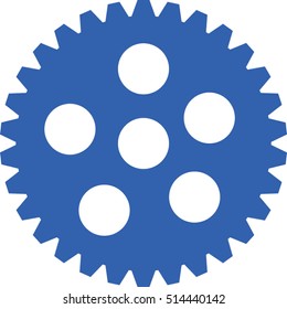 Icon of gears. Flat style.
