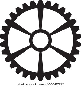 Icon of gears. Flat style.