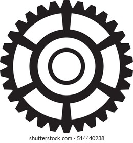 Icon of gears. Flat style.