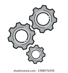 ICON OF GEARS MOVING TOGETHER