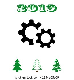 icon gears stock vector illustration