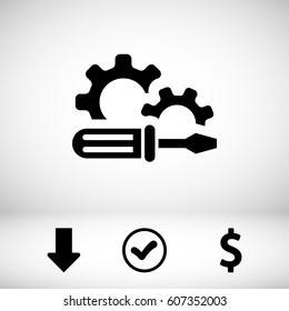 icon gears stock vector illustration