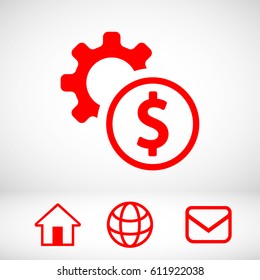 icon gears stock vector illustration