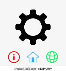 icon gears stock vector illustration