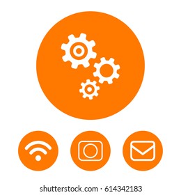 icon gears stock vector illustration