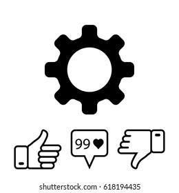 icon gears stock vector illustration