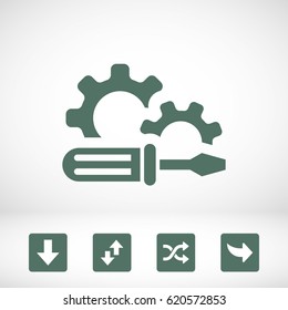 icon gears stock vector illustration