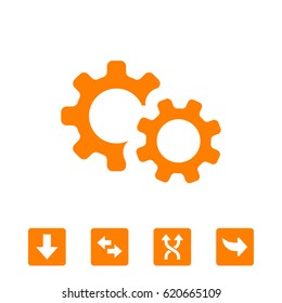icon gears stock vector illustration