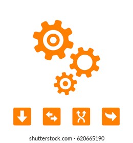 icon gears stock vector illustration