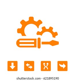 icon gears stock vector illustration