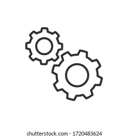 Icon of gears. Vector Illustration.