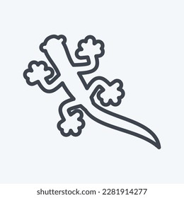 Icon Gecko. related to Domestic Animals symbol. simple design editable. simple illustration