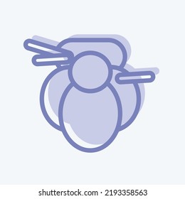 Icon Geisha. suitable for Japanese symbol. two tone style. simple design editable. design template vector. simple illustration