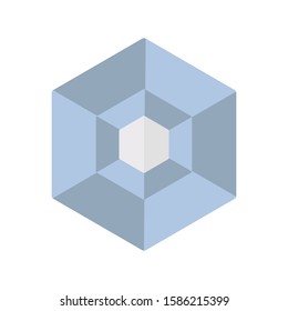 Icon gems in flat style. vector illustration and editable stroke. Isolated on white background.