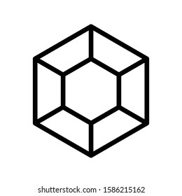 Icon gems in outline style. vector illustration and editable stroke. Isolated on white background.