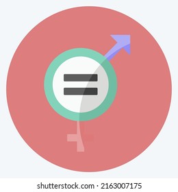 Icon Gender Equality. suitable for Community symbol. flat style. simple design editable. design template vector. simple symbol illustration