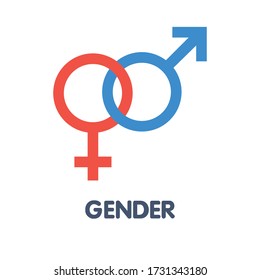 Icon Gender  flat style icon design  illustration on white background eps.10