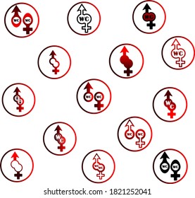 Icon Gender flat style icon design illustration on white background eps.10
