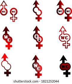 Icon Gender flach Stilbildgrafik auf weißem Hintergrund eps.10