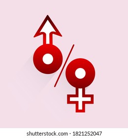 Icon Gender flat style icon design illustration on white background eps.10